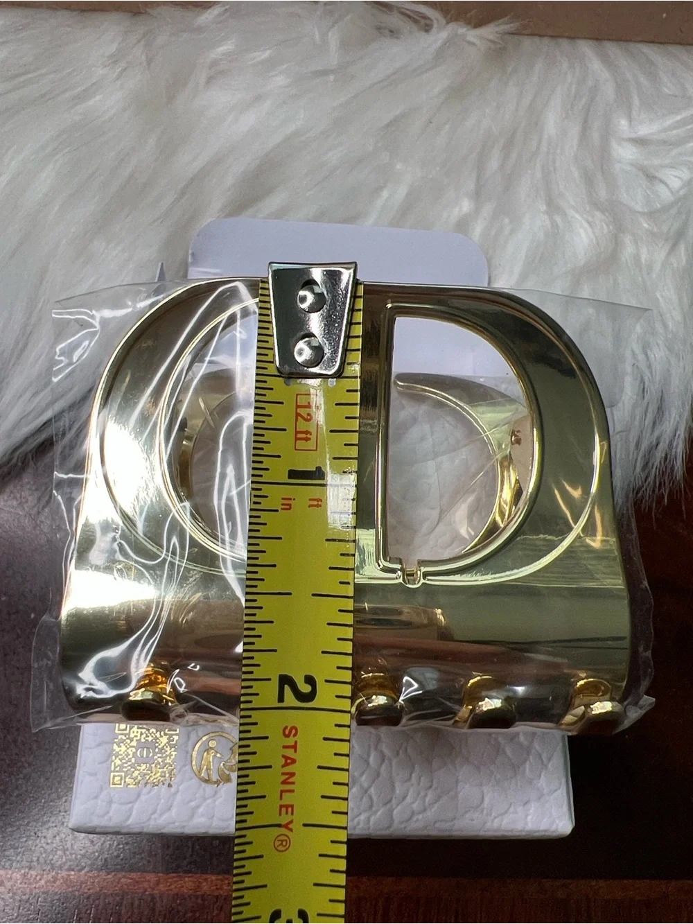 Dior CD Logo Gold Tone Polished Metal Beauty Hair Claw Clip NWT Limited Edition